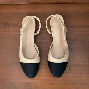 Vanyee two-tone slingback shoes